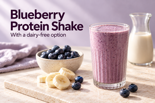 Blueberry Protein Shake with a Dairy Free Option