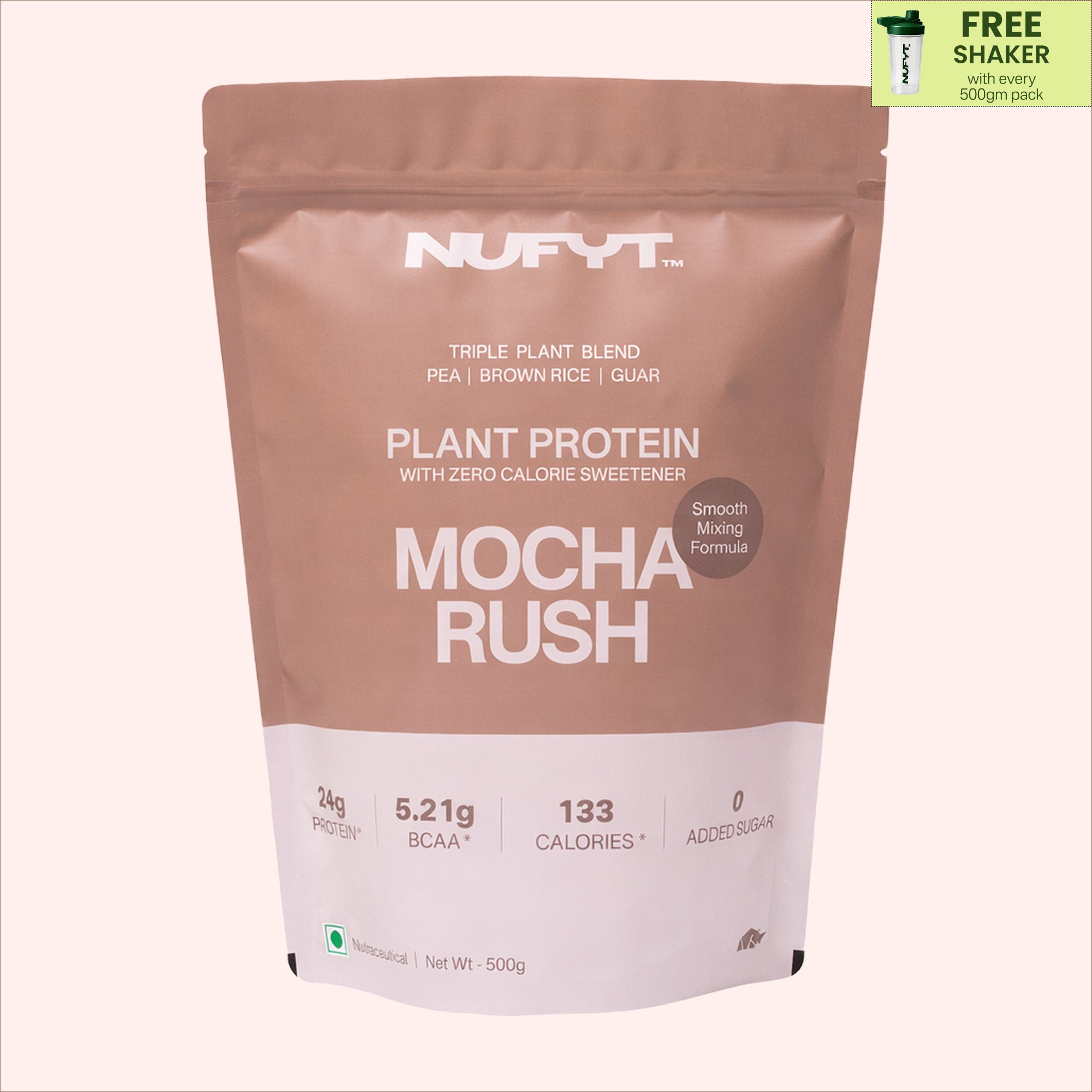 40738611658801  Nufyt Mocha Rush plant protein package on a white background