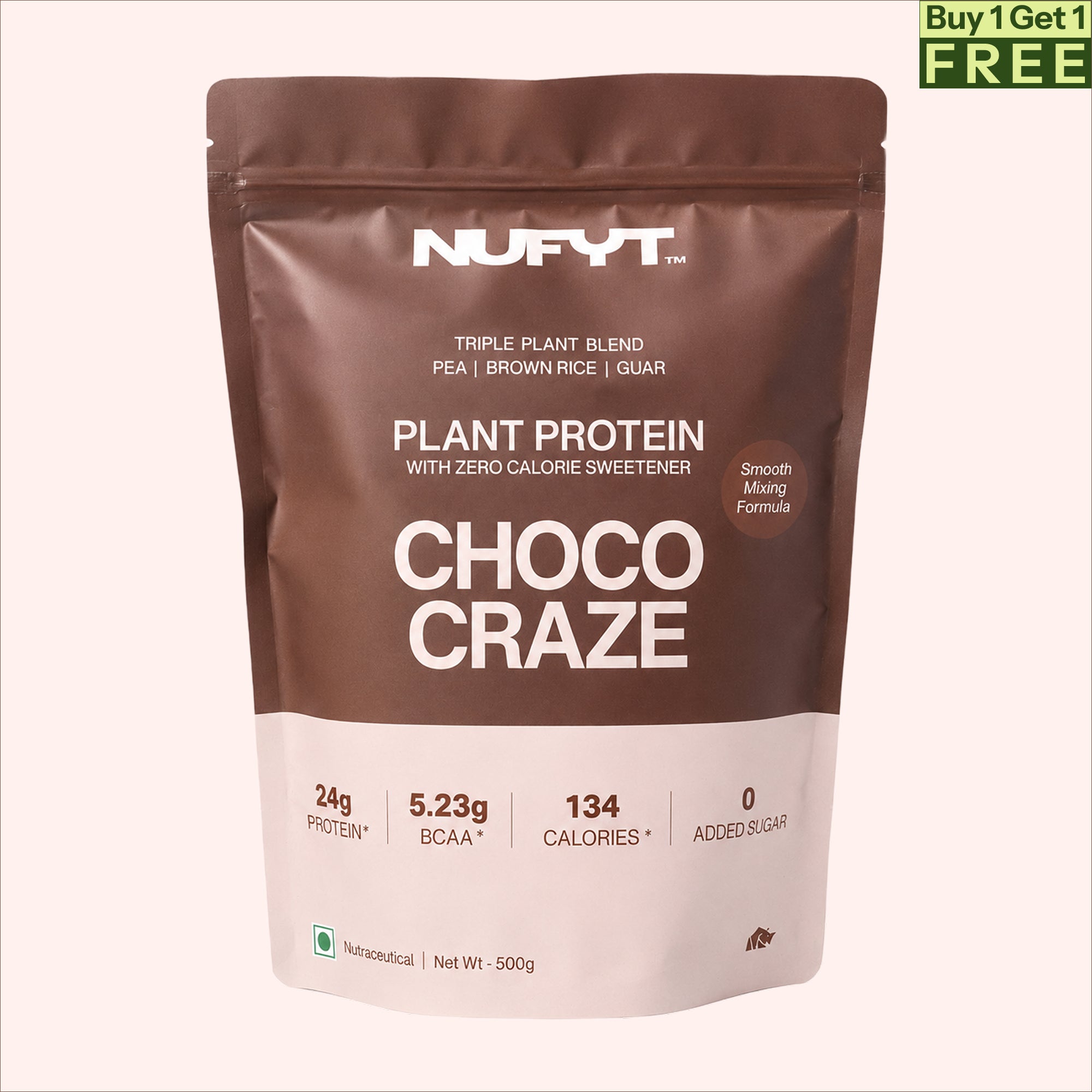 40738242232369 Nufyt Chocco Craze plant protein package on a white background