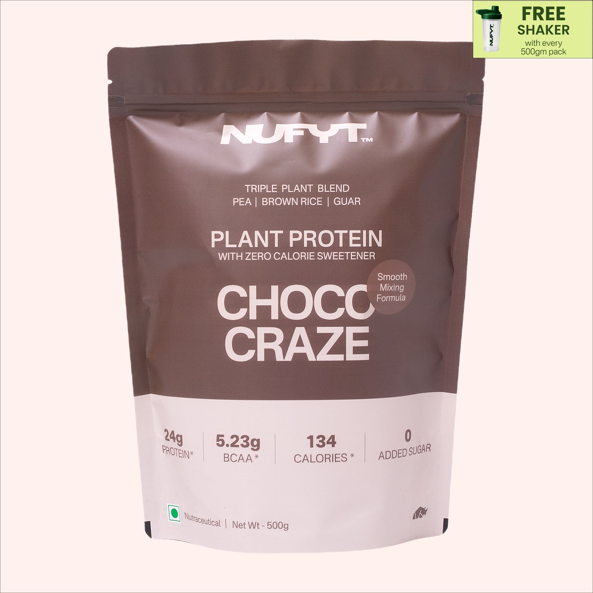 40738242232369 Nufyt Chocco Craze plant protein package on a white background