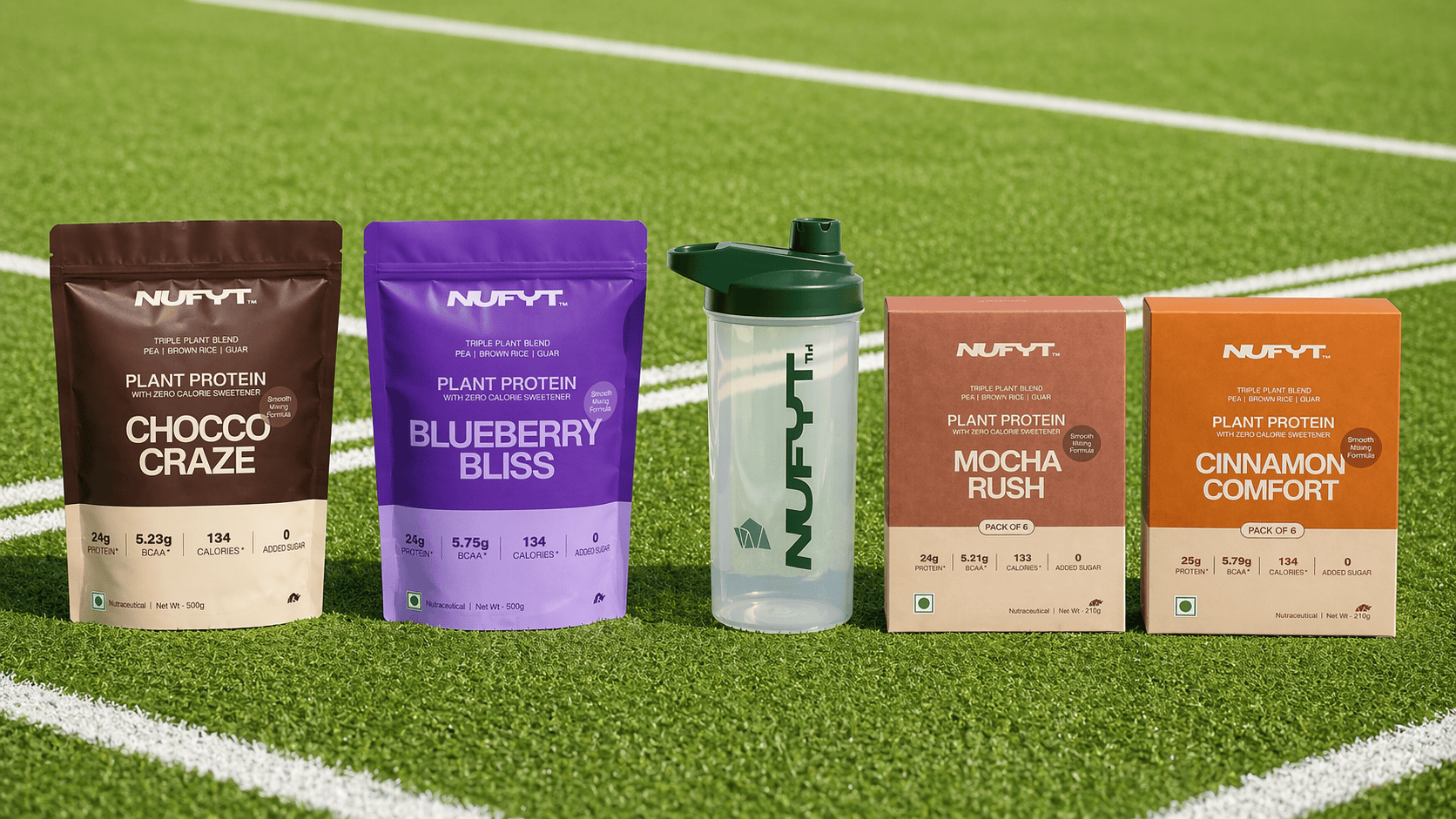 NUFYT free sachets for sample use, small packets with product branding, shown in a clear, close-up view