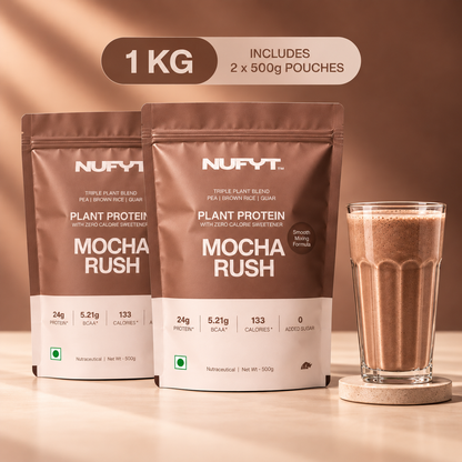 Mocha Plant Protein Powder | Mocha Rush