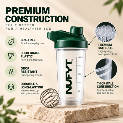 NUFYT SHAKER: Durable BPA-Free Bottle