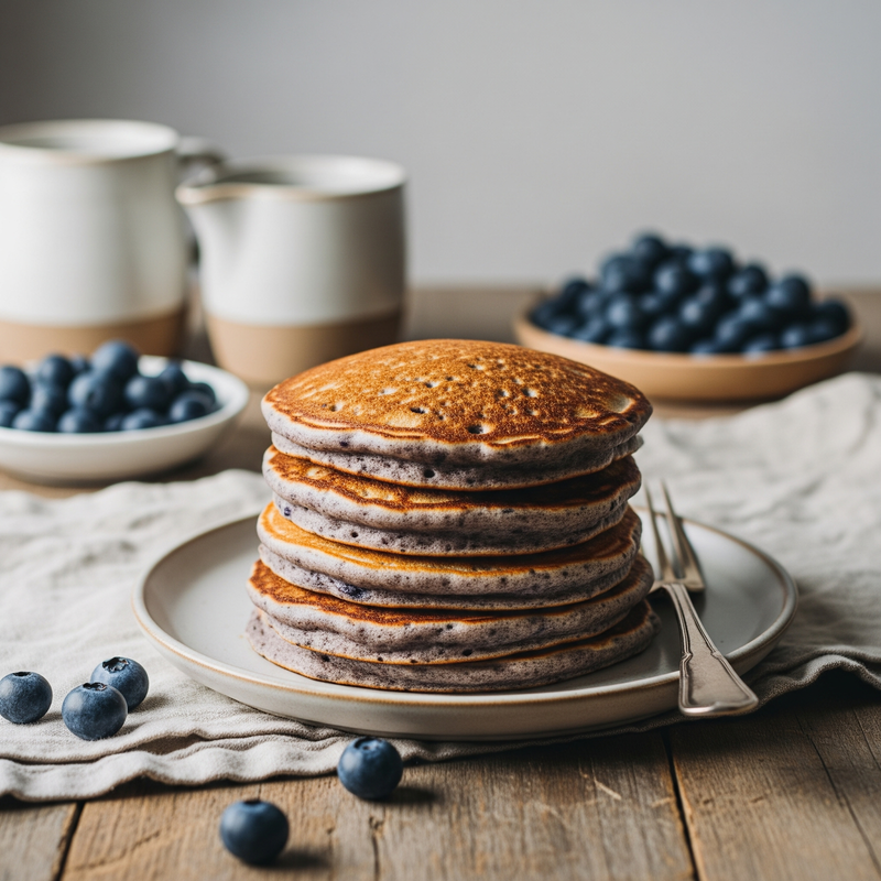Blueberry Protein Pancakes