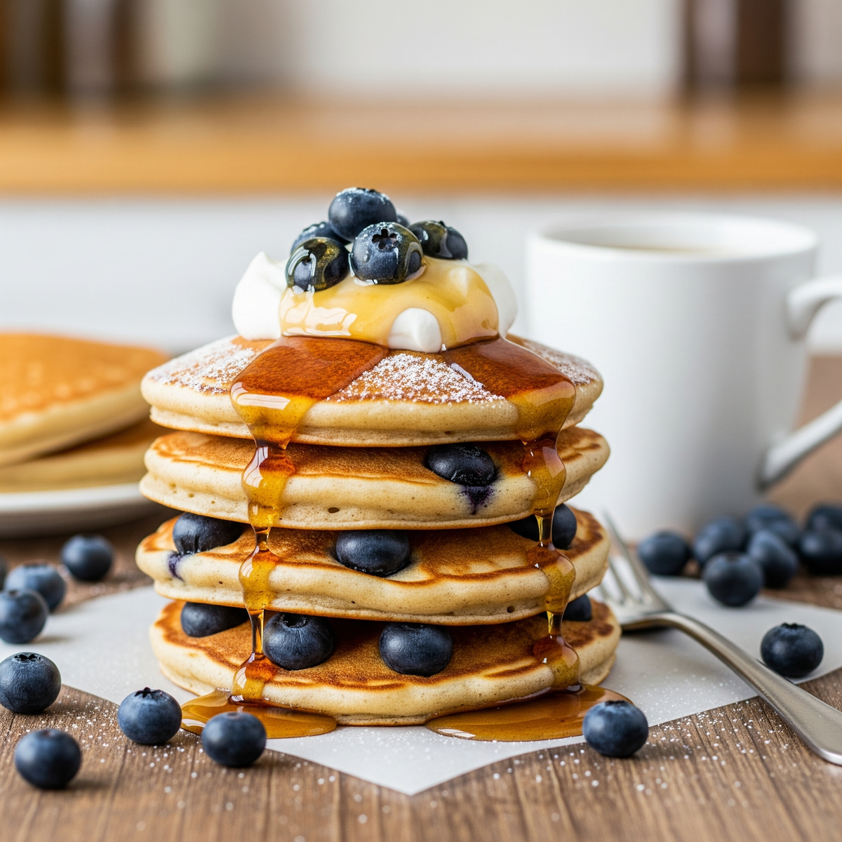 Blueberry Protein Pancakes