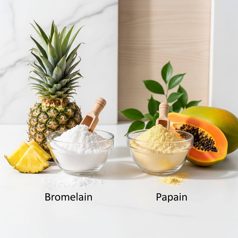 Digestive Enzymes (Bromelain, Papain): Enhanced Protein Absorption